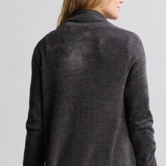 Barefoot Dreams - CozyChic Ultra Lite Wide Collar Long Carbon Cardigan XL/14 NWT - Picture 4 of 6